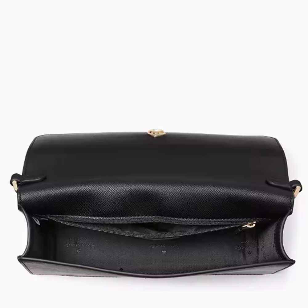 NWT Kate Spade Madison Willow Medium Flap Convertible Crossbody Purse in Black - Picture 4 of 11